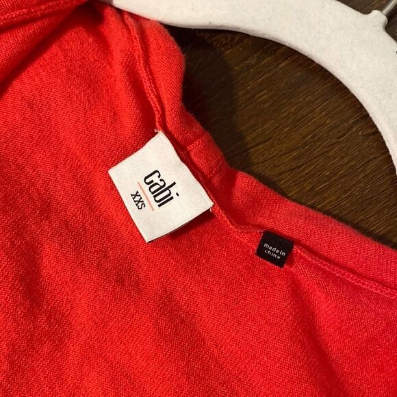 B9 Women’s CABi Red Soft Casual Pullover Zip Fleece Jacket Hoodie Size XXS - Picture 3 of 9